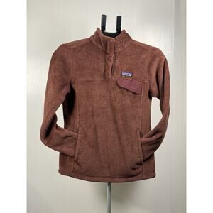 PATAGONIA Worn Wear Women's Re-Tool Snap-T Pullover in Burgundy Brown - Size M